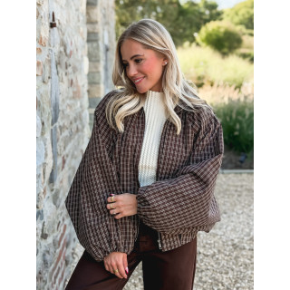 Veste à carreaux Santina - Chocolat