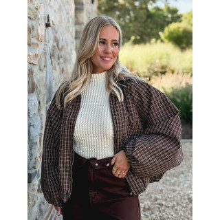 Veste à carreaux Santina - Chocolat