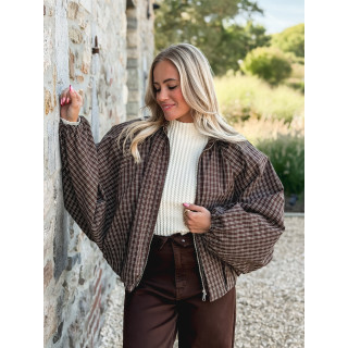Veste à carreaux Santina - Chocolat