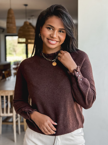 Pull Portia - Chocolat Pull Portia - Chocolat