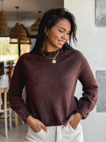 Pull Portia - Chocolat Pull Portia - Chocolat