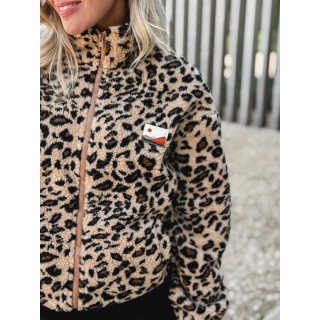 Gilet en teddy léopard Néraya - Beige