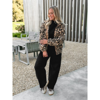 Gilet en teddy léopard Néraya - Beige
