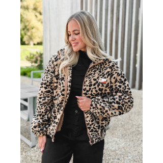 Gilet en teddy léopard Néraya - Beige