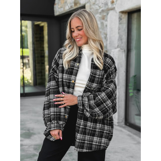 Chemise à carreaux Cyliane - noir
