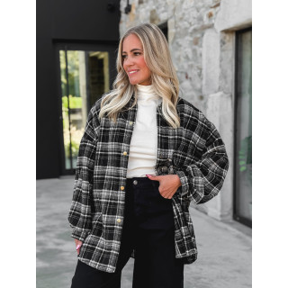 Chemise à carreaux Cyliane - noir