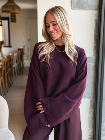 Pull Sakura - Aubergine