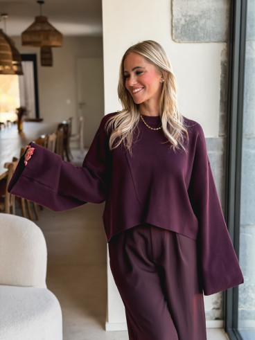 Pull Sakura - Aubergine