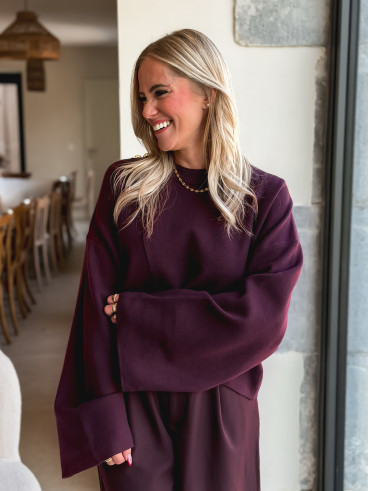 Pull Sakura - Aubergine