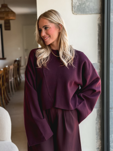 Pull Sakura - Aubergine
