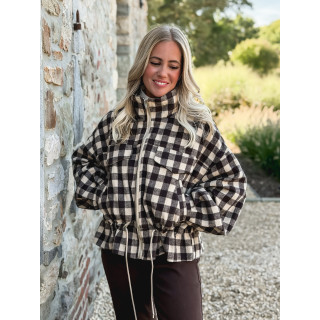 Veste à carreaux Tamara - Chocolat/Beige