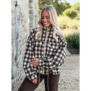 Veste à carreaux Tamara - Chocolat/Beige