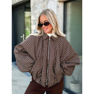 Veste à carreaux Santina - Chocolat