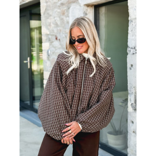 Veste à carreaux Santina - Chocolat
