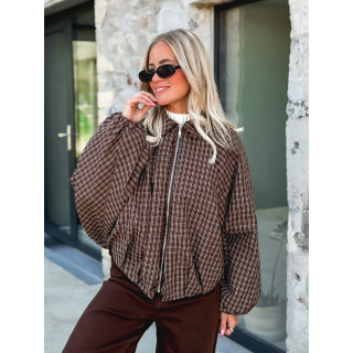 Veste à carreaux Santina - Chocolat