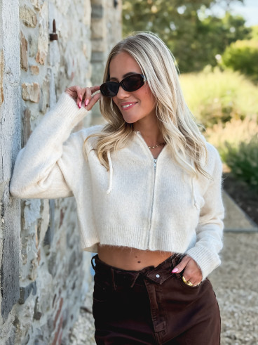 Gilet court Julinne - Beige clair