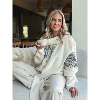 Gilet à motifs Ambre - Beige clair