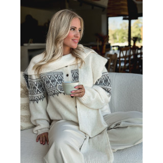 Gilet à motifs Ambre - Beige clair