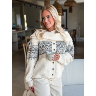 Gilet à motifs Ambre - Beige clair