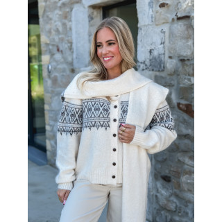 Gilet à motifs Ambre - Beige clair