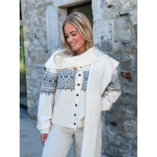 Gilet à motifs Ambre - Beige clair