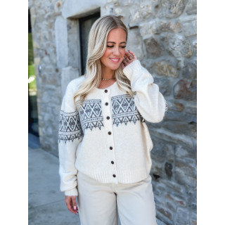 Gilet à motifs Ambre - Beige clair