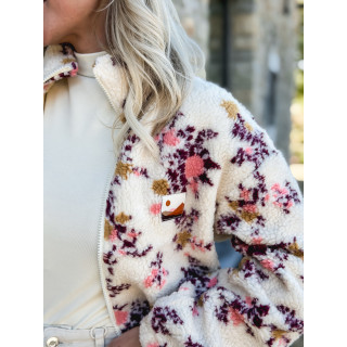 Gilet à fleurs Evangelina - Beige