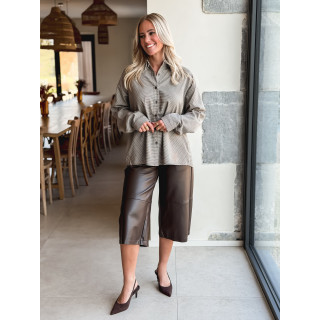Chemise à carreaux Eliza - Chocolat/Beige