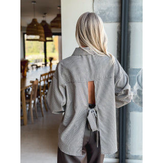 Chemise à carreaux Eliza - Chocolat/Beige