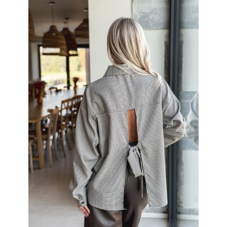 Chemise à carreaux Eliza - Chocolat/Beige