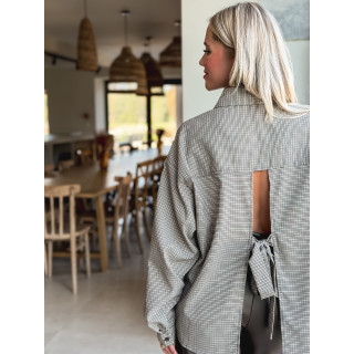 Chemise à carreaux Eliza - Chocolat/Beige