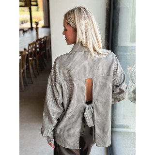 Chemise à carreaux Eliza - Chocolat/Beige