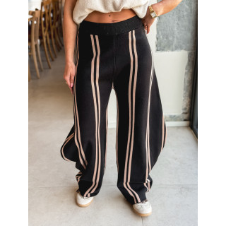 Pantalon ligné Eryne - Noir