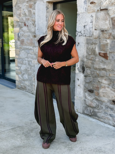 Pull sans manches Silia - Chocolat Pull sans manches Silia - Chocolat