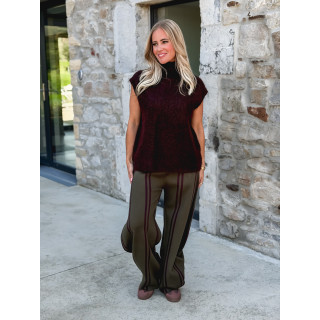 Pull sans manches Silia - Chocolat