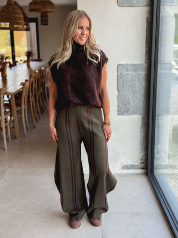 Pull sans manches Silia - Chocolat Pull sans manches Silia - Chocolat