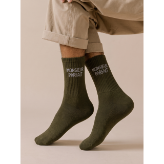 Chaussettes "Monsieur parfait" - Kaki