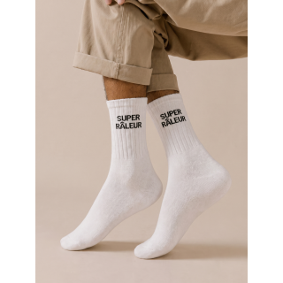 Chaussettes "Super râleur" - Blanc