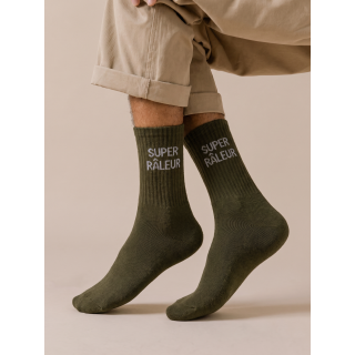 Chaussettes "Super râleur" - Kaki