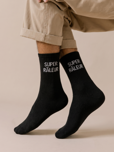 Chaussettes "Super râleur" - Noir