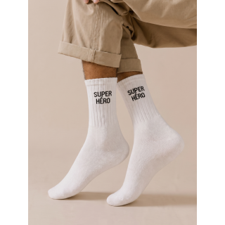 Chaussettes "Super héro" - Blanc