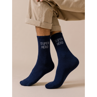 Chaussettes "Super héro" - Bleu marine