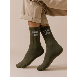 Chaussettes "Super héro" - Kaki