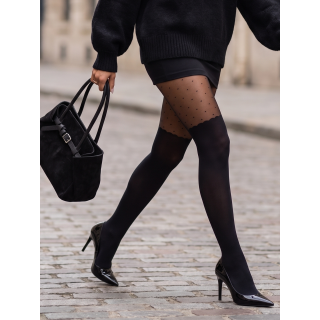 Bas collants à pois Tiana noir