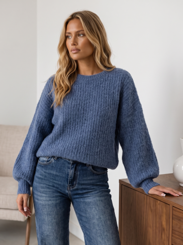 Pull Mariko - Bleu indigo