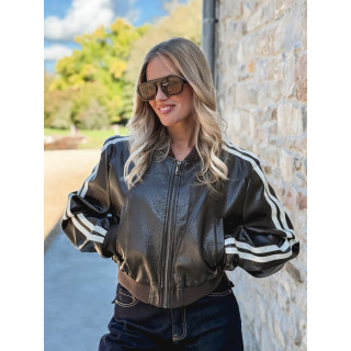 Veste en simili Zorka - Marron