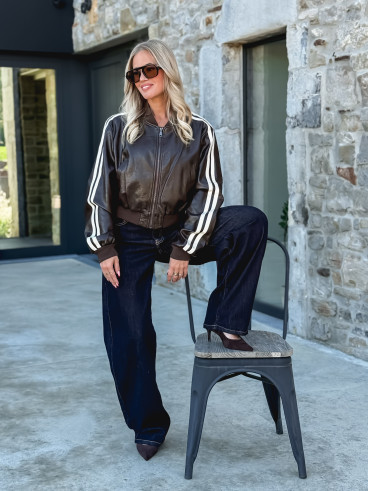 Veste en simili Zorka - Marron