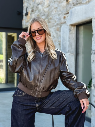 Veste en simili Zorka - Marron