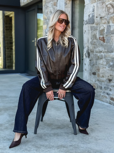 Veste en simili Zorka - Marron