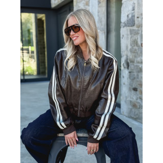 Veste en simili Zorka - Marron